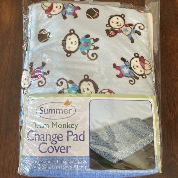 Summer Changing Pad Cover, Team Monkey NEW - Picture 2 of 7